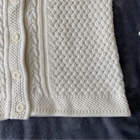 Vintage LL Bean Ivory Cable Knit Sweater - Picture 2 of 5